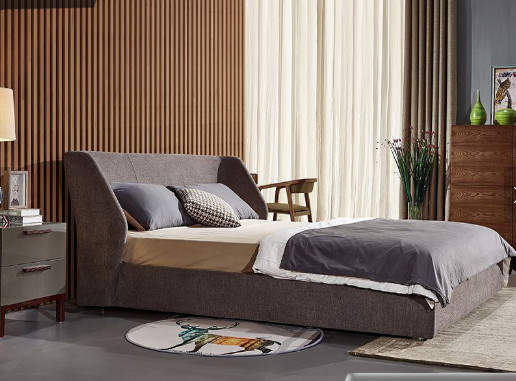 Chine Lit tapissé par double durable, utilisation générale de meubles de tissu de cadre à la maison de lit fournisseur