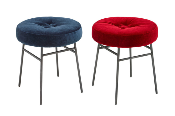 Chine Tabourets de taille de compteur d'Ilot en métal, couleurs multi tapissés dinant des chaises fournisseur