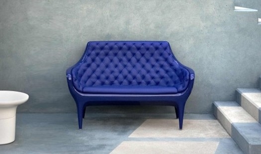 Chine Meubles de chaise de bras de fibre de verre de chaise de Showtime Poltrona de reproduction, blanc bleu fournisseur