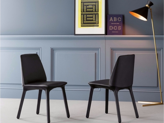 Chine Fibre de verre de cuir de cannelure de Bonaldo dinant la chaise conçue par Mauro Lipparini fournisseur