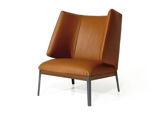 Chine Fauteuil d'étreinte de Giorgetti Arflex/petit fauteuil en cuir de dos de haute de Brown fournisseur