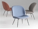 Fonction de loisirs de chaise longue de fibre de verre de scarabée avec le GV de jambe en métal de Chrome fournisseur