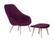 Chaise longue de foin de tissu avec les jambes en bois, basse chaise longue de meubles modernes fournisseur