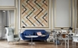 Sofa de Jaime Hayon Favn de housse en toile, sofa moderne de salon de reproduction de pied en métal fournisseur