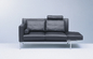 Style européen bas en bois tapissé moderne en cuir fait sur commande de sofa pour des loisirs fournisseur