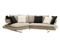 Style réglé tapissé moderne faisant le coin sectionnel d'Européen de cadre en bois solide de sofa fournisseur