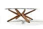 Meubles à la maison modernes ronds sévères supérieurs en verre en bois solide de table basse en métal fournisseur