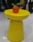 Petit GV personnalisable d'intérieur d'Arcylic de table basse ronde jaune en métal fournisseur