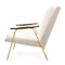 Chaise longue d'Ingmar de salon, chaises modernes de meubles avec le pied d'or de Champagne fournisseur