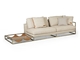 Sofa tapissé moderne de 3 sièges avec le bras et le porte-magazines de regard droits fournisseur