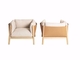 Sofa tapissé moderne de pièce de salon pour le GV de jambes en bois de tissu de loisirs fournisseur