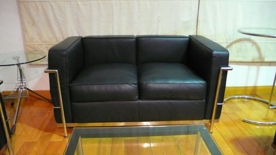 2 noir américain classique moderne de style de cuir véritable de sofa des sièges fournisseur