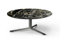 La couleur faite sur commande de cendre de Tableau de dessus de marbre de taille, Metal la conception moderne de table ronde fournisseur